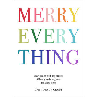 Colorful Merry Everything Flat Holiday Cards